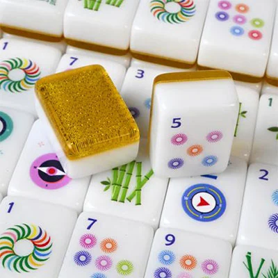 Golden Glitter Acrylic Mahjong Tiles